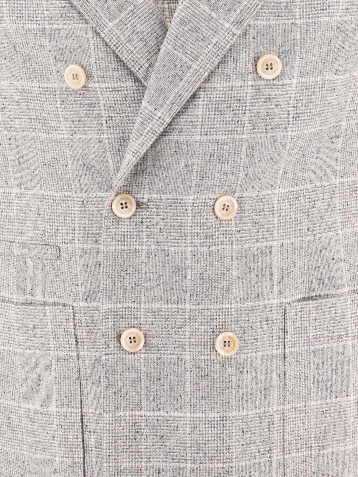 Brunello Cucinelli Deconstructed Prince of Wales blazer Grey