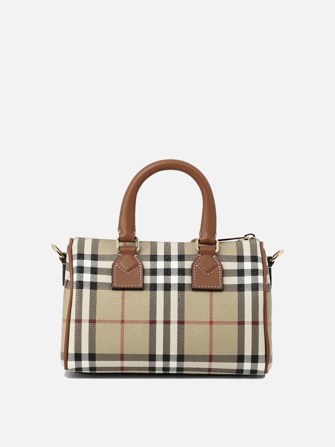 Burberry "Bowling Mini" check handbag Beige