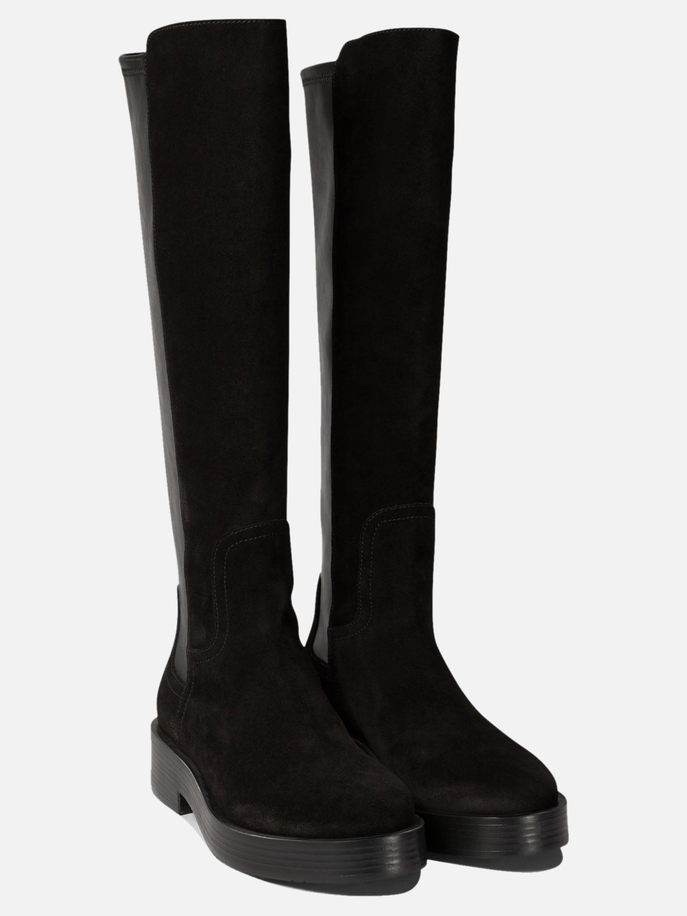 Casadei Boots with suede inserts Black