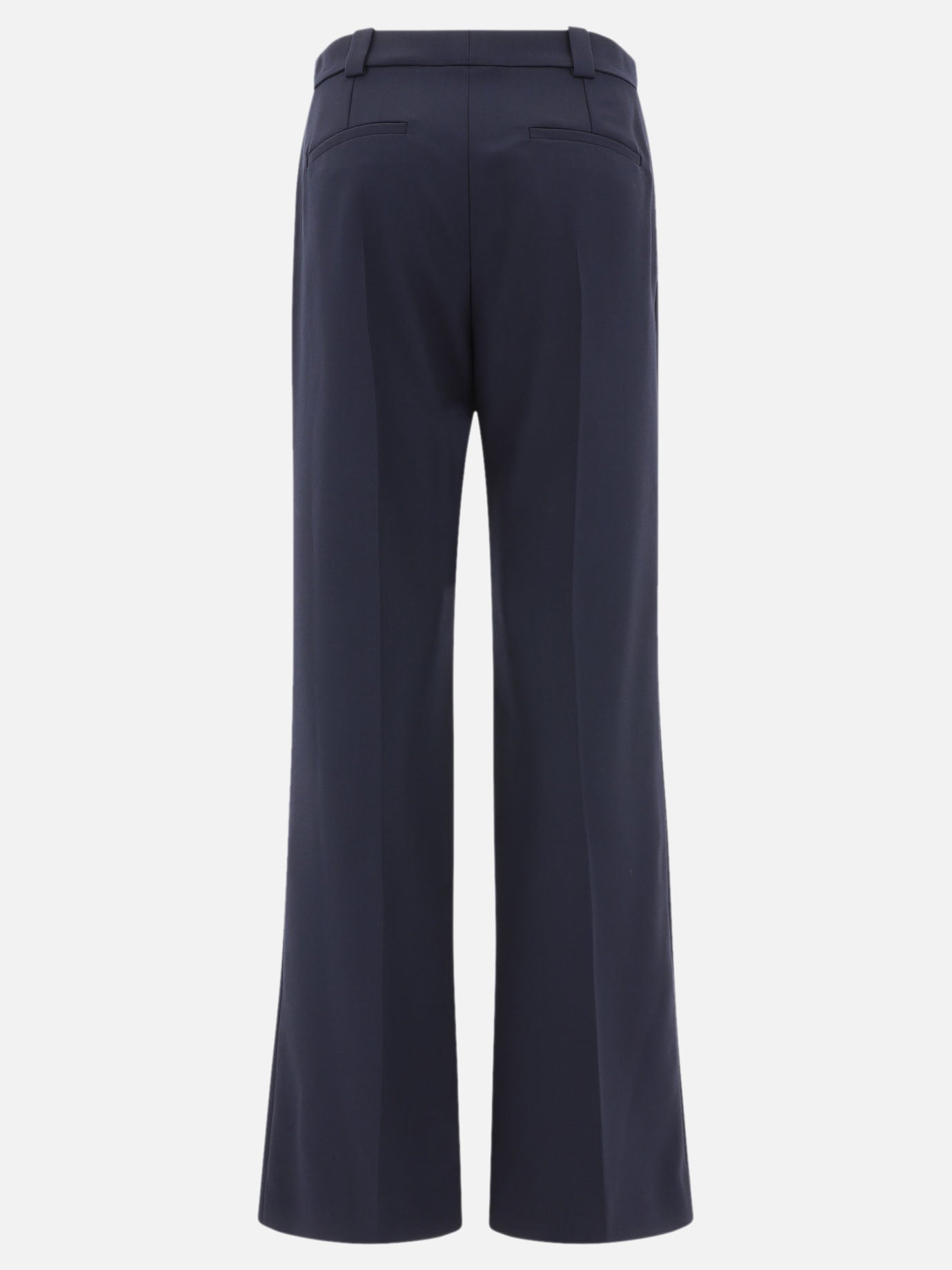 Tailored trousers in wool grain de poudre