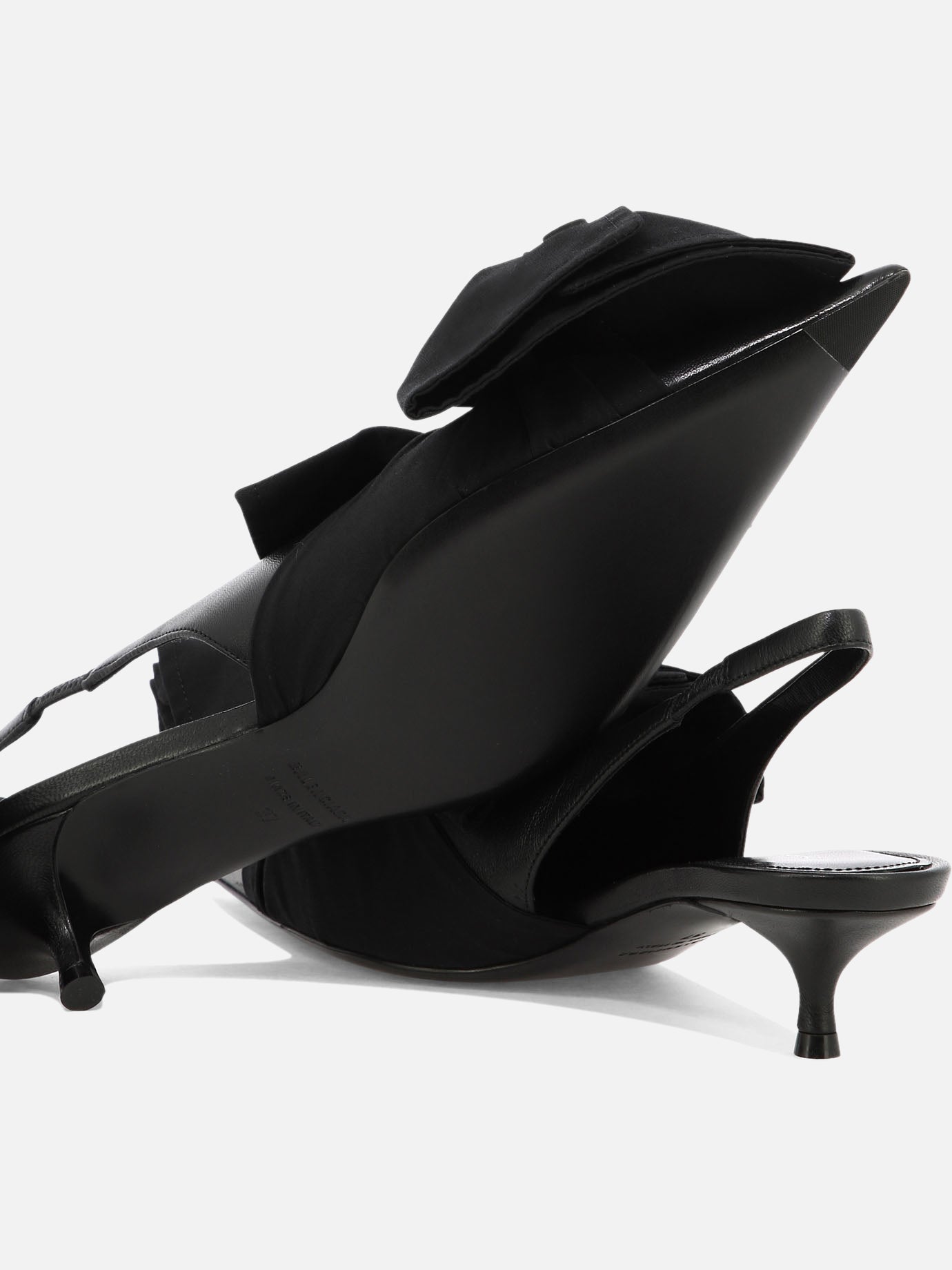 Slingbacks 70% lamb leather 30% cotton - 100% leather  Black - Balenciaga Women | PDP | VIETTI Online Store | thumbnail_5