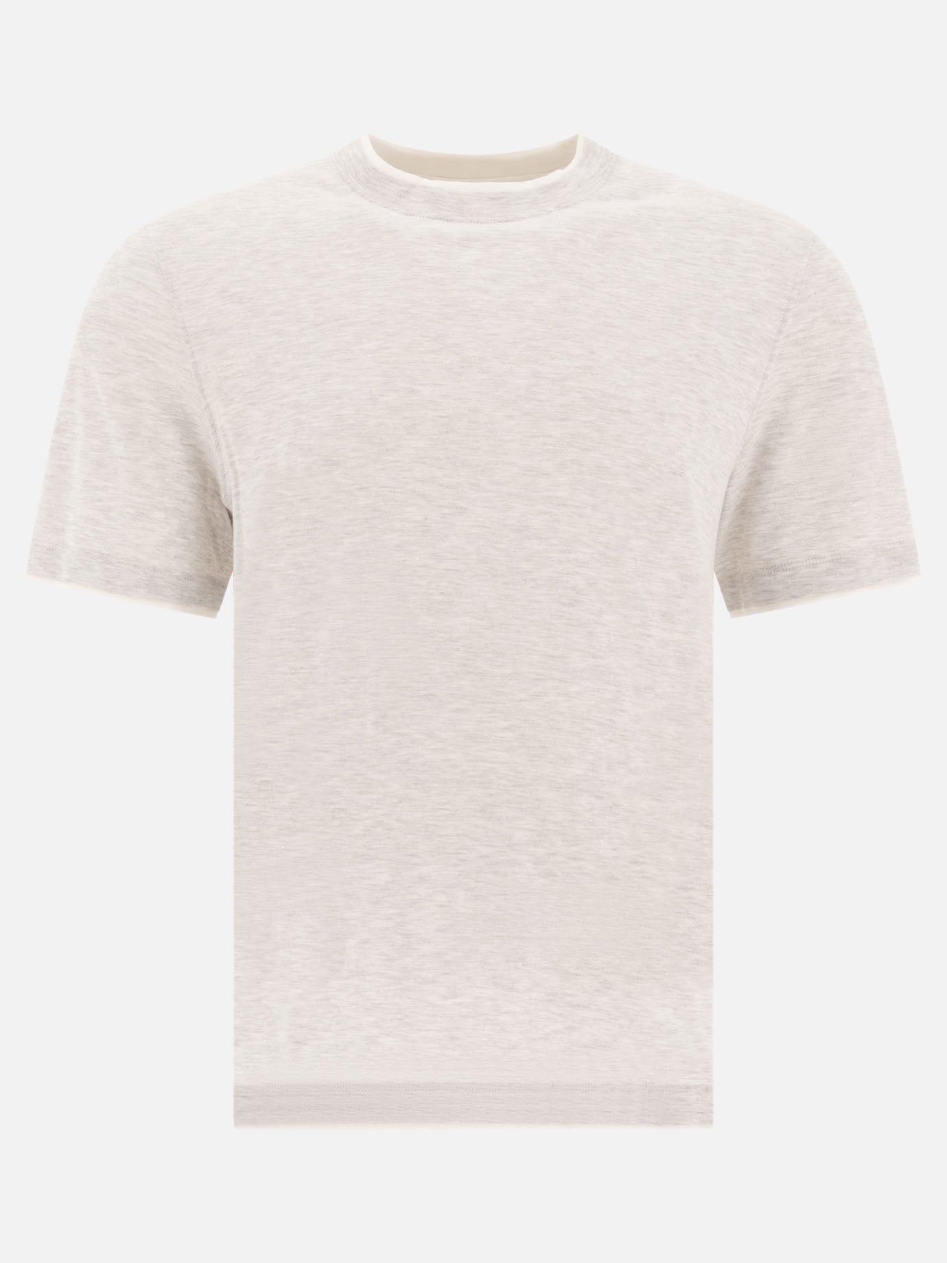 Crewneck t-shirts Solid colour  Grey - Brunello Cucinelli Women | PDP | VIETTI Online Store | Zoom-Modal
