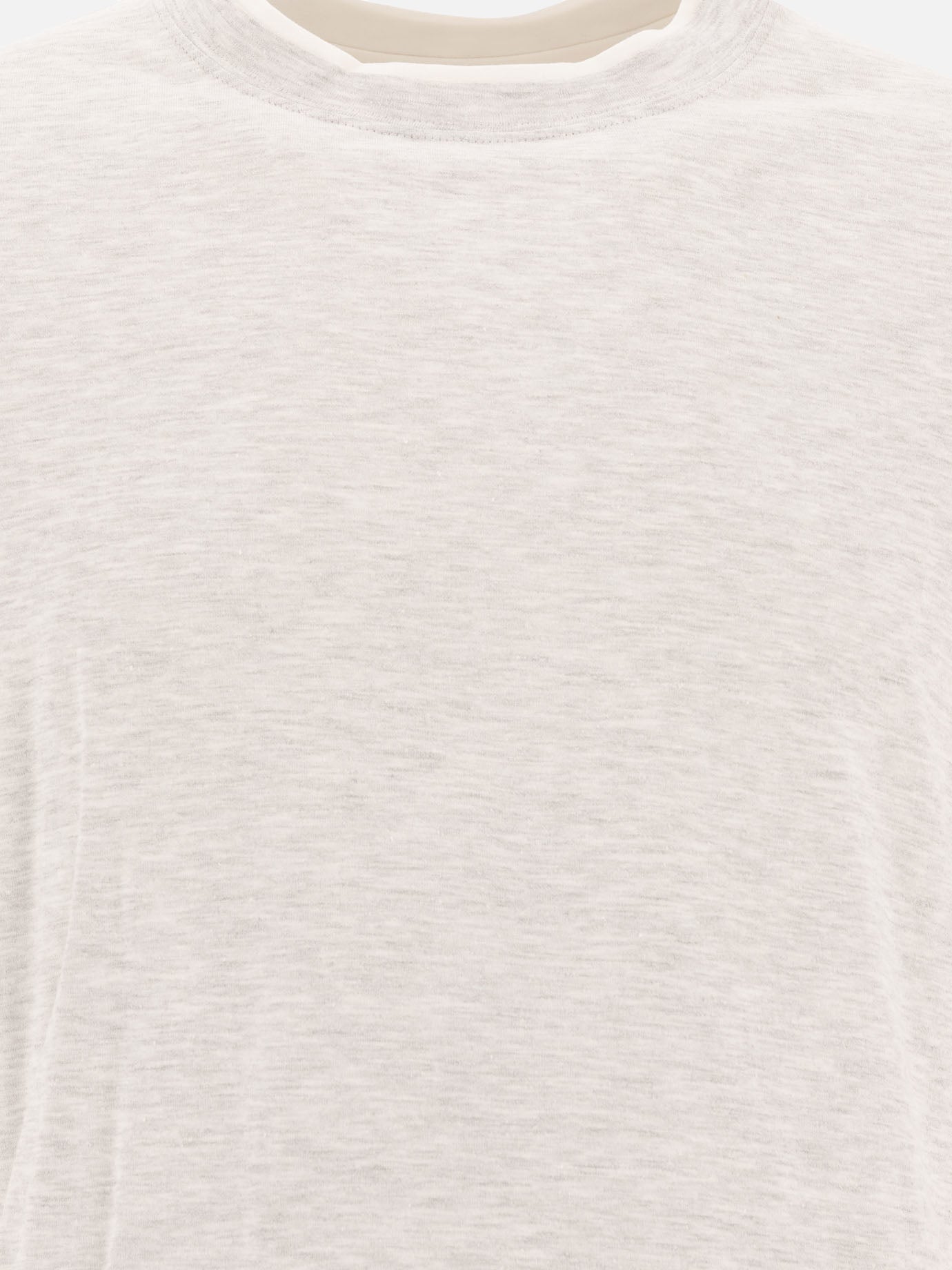 Crewneck t-shirts Solid colour  Grey - Brunello Cucinelli Women | PDP | VIETTI Online Store | Zoom-Modal_3
