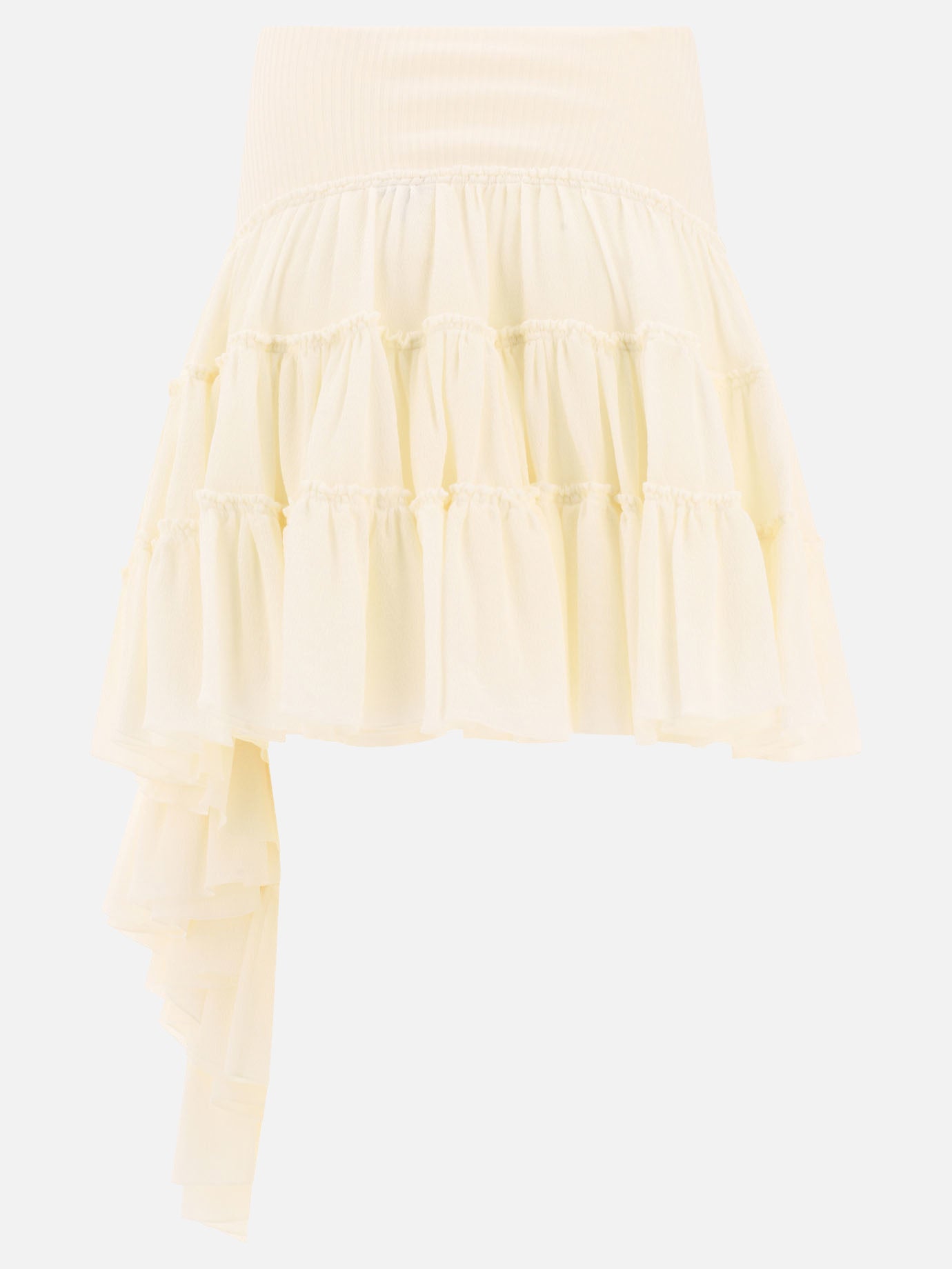 Loewe Gonna con volant 19565363_34 White thumbnail_2