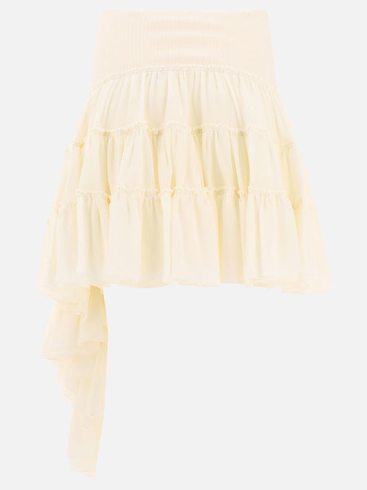 Loewe Gonna con volant 19565363_34 White 2