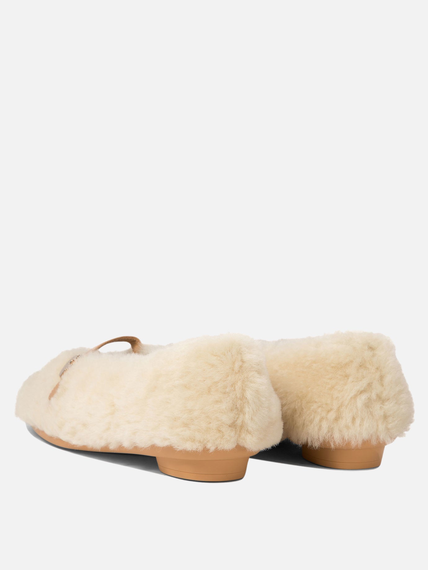 "Noella Fur" shearling ballet flats