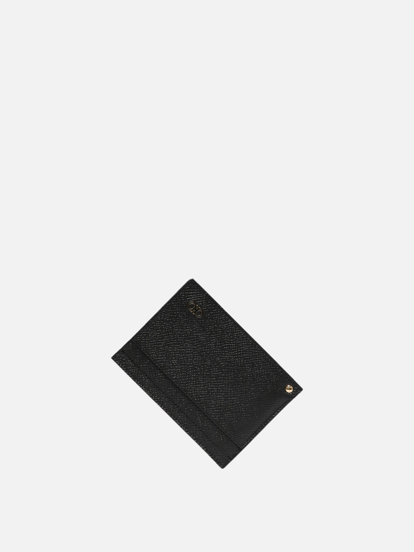 Ferragamo "Gancini" card holder Black