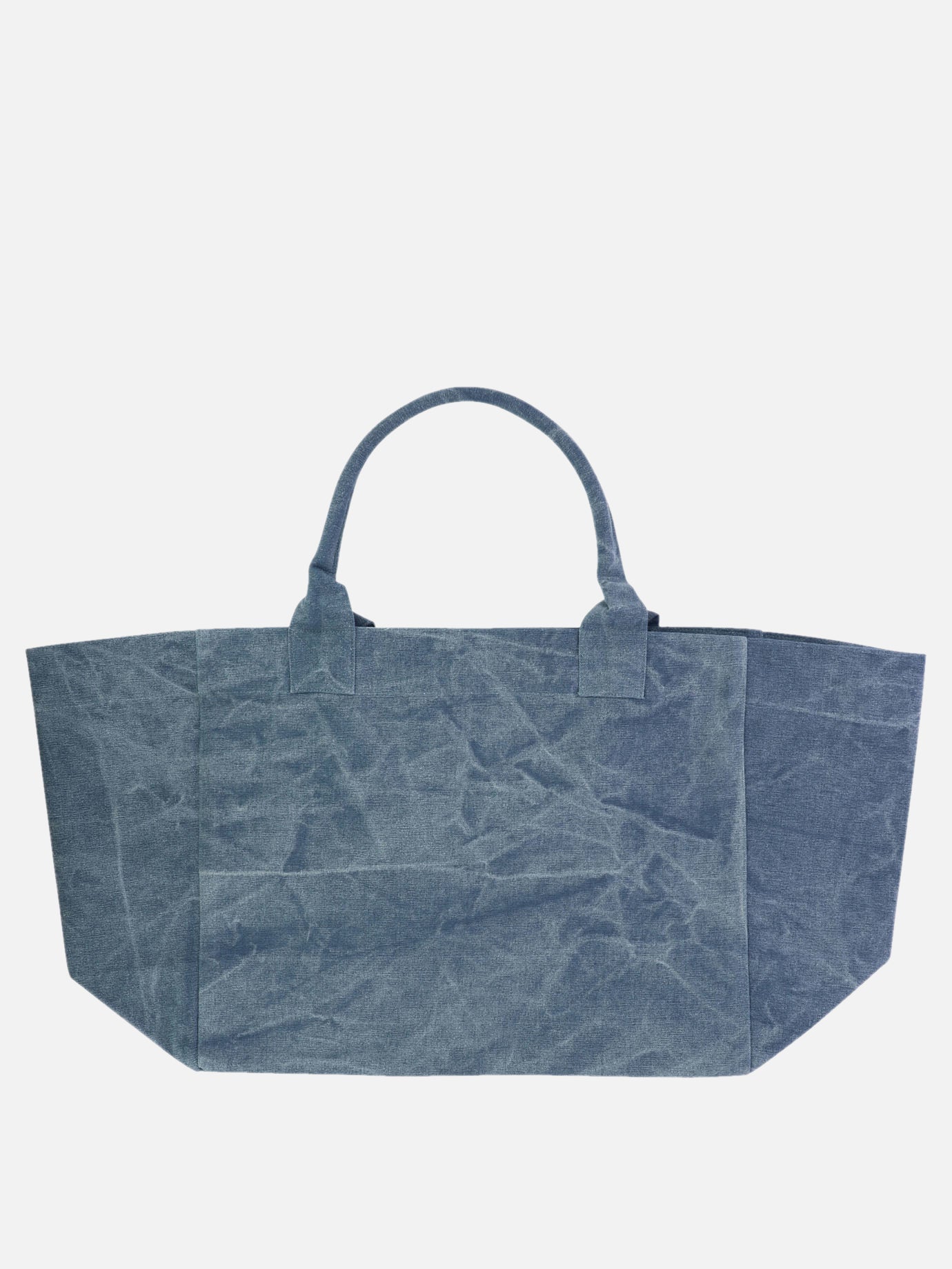 Ganni Oversize canvas tote bag Blue