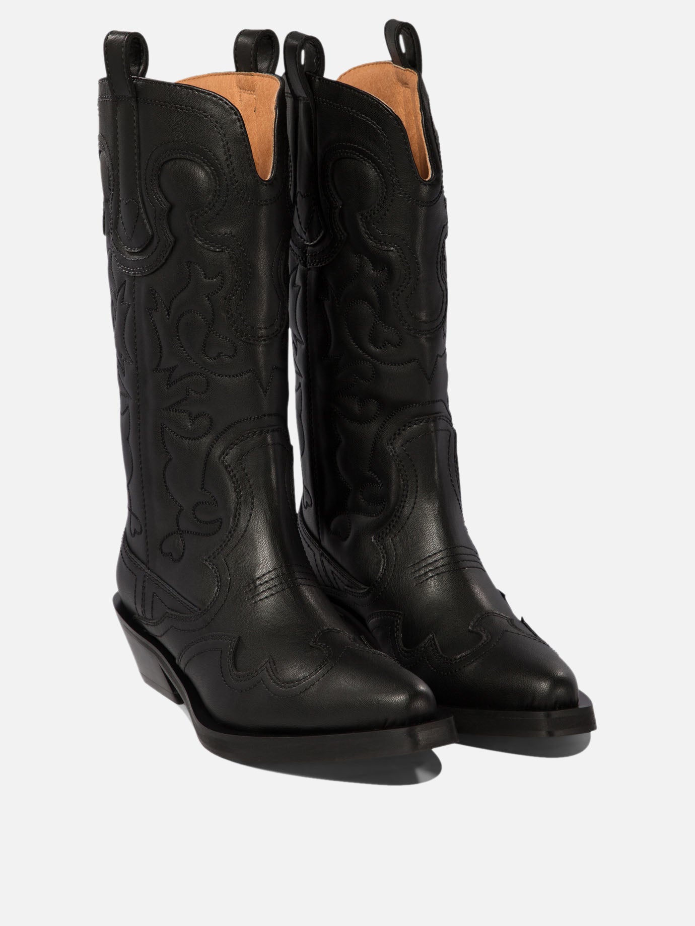 Cowboy 100% polyuretane - 100% rubber  Black - Ganni Women | PDP | VIETTI Online Store | Zoom-Modal_2
