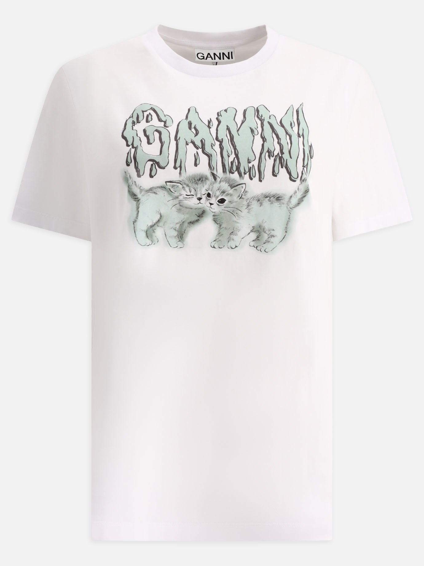 Ganni "Love Cats" t-shirt White