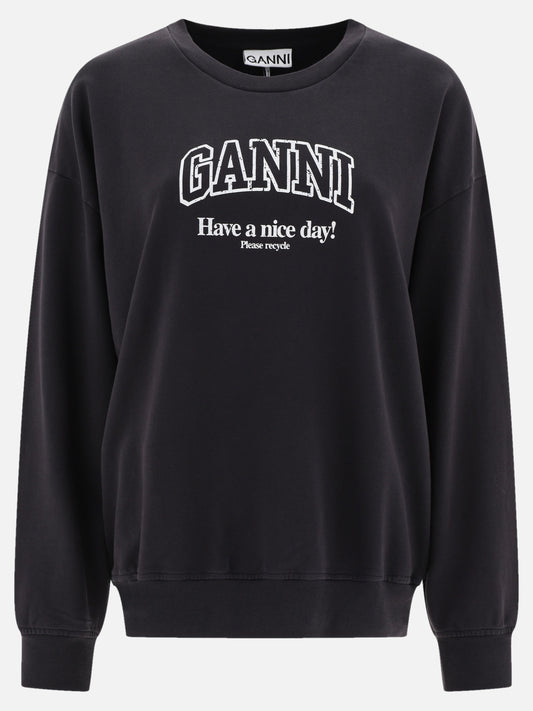 Ganni "Have a Nice Day" sweatshirt Grey