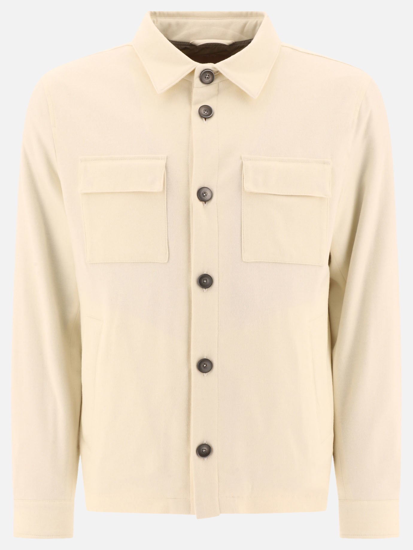 Herno "Resort" overshirt in cashmere and silk White