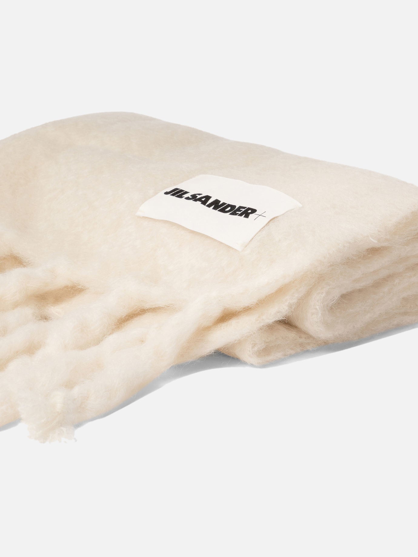 Jil Sander Scarf with logo patch White