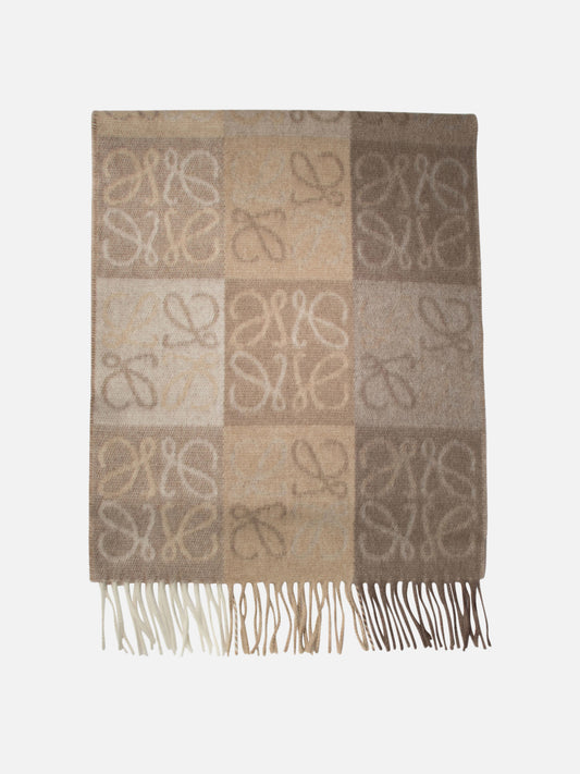 Fringed scarves 90% wool 10% cashmere  Beige - Loewe Men | PLP | VIETTI Online Store 
