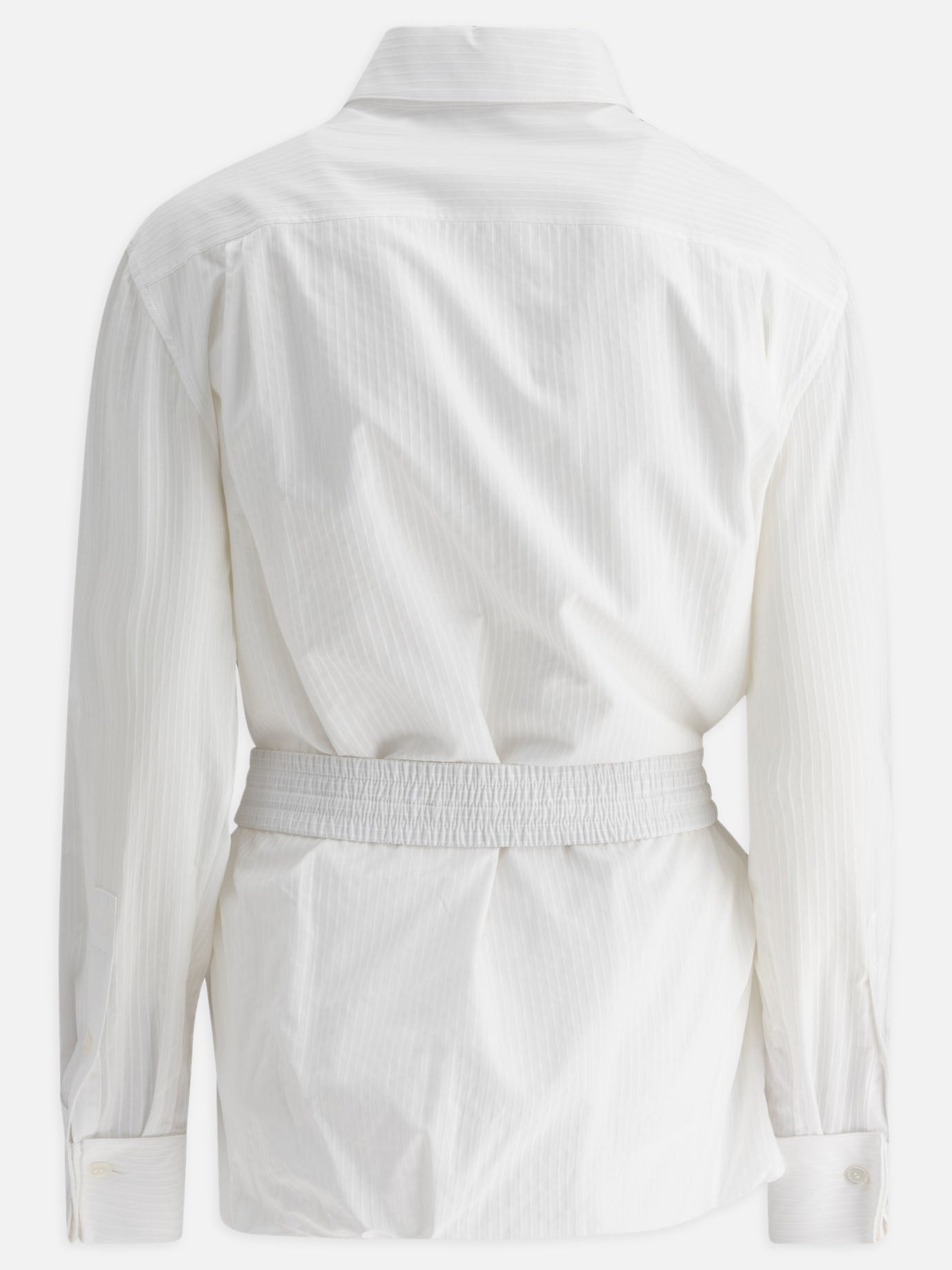 Loewe Belted cotton shirt White