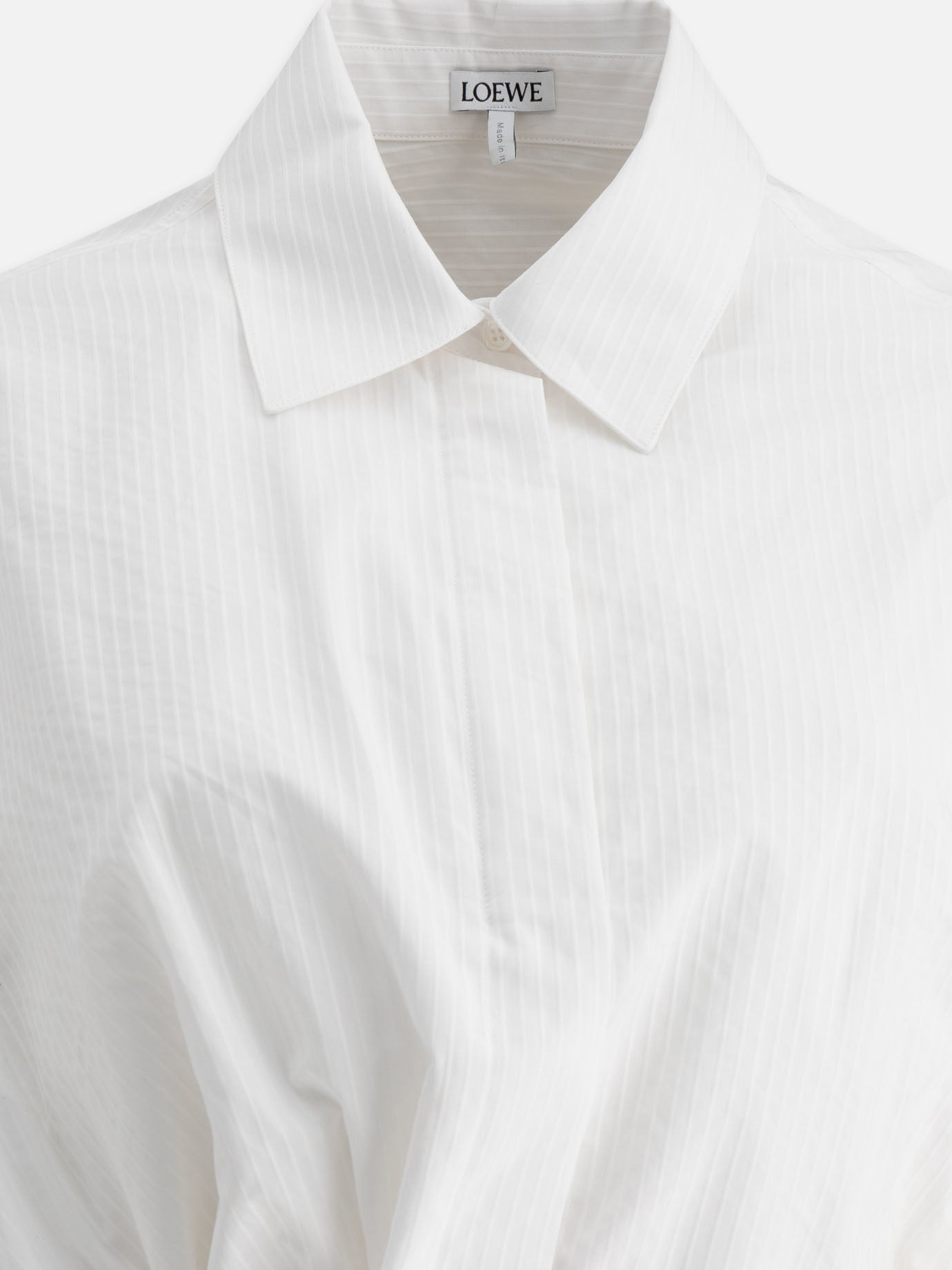 Loewe Belted cotton shirt White