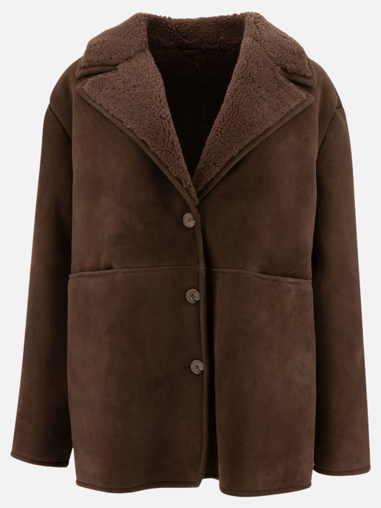 Giacche shearling Solid colour  Marrone - Loulou Studio Donna | PLP | VIETTI Online Store 
