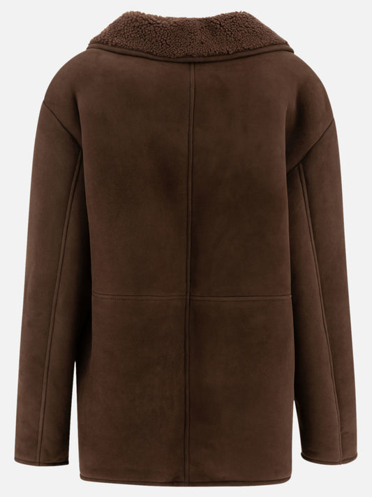 Giacche shearling Solid colour  Marrone - Loulou Studio Donna | PLP | VIETTI Online Store | 2
