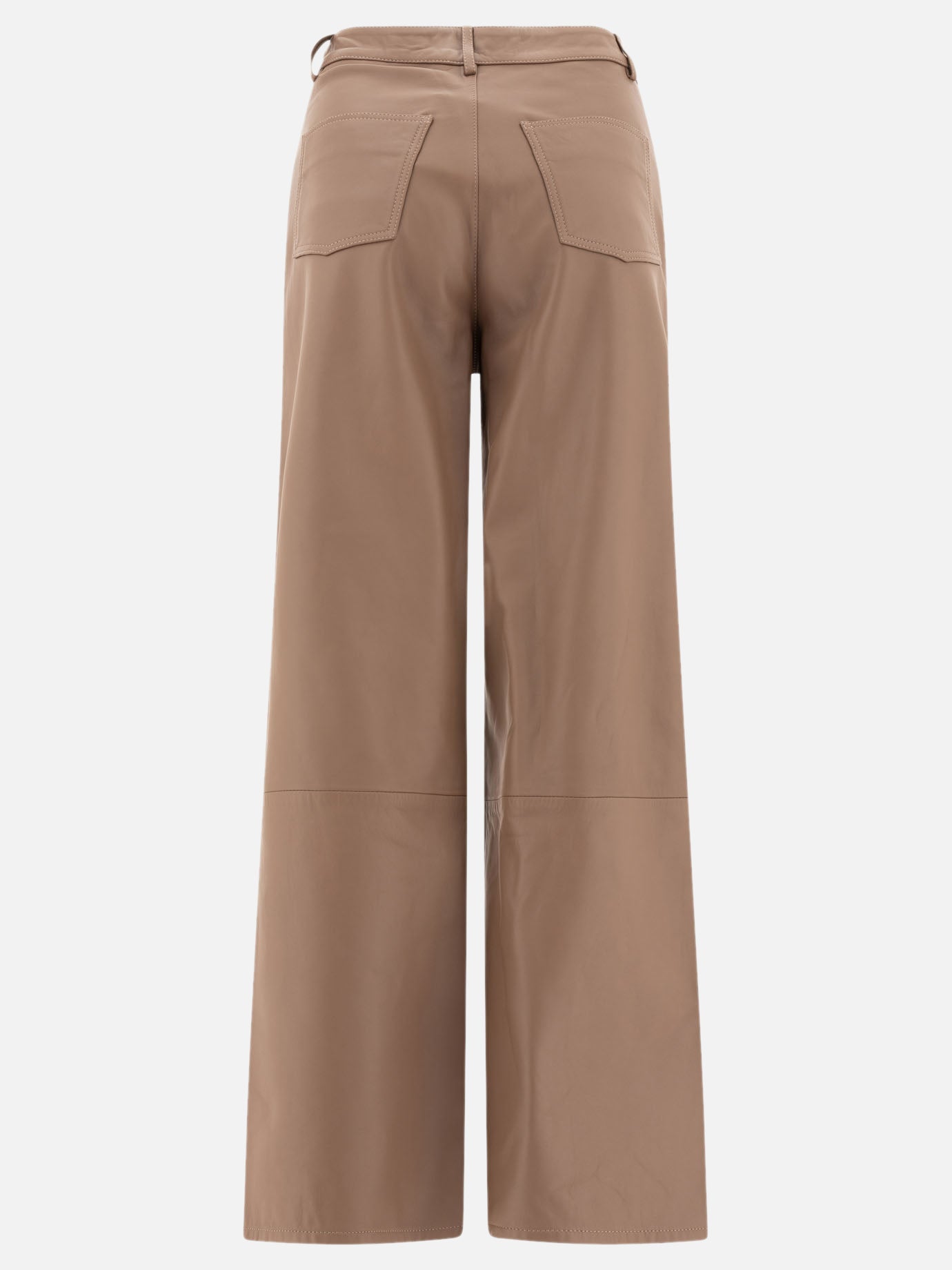 Loulou Studio "Figari" leather trousers Brown