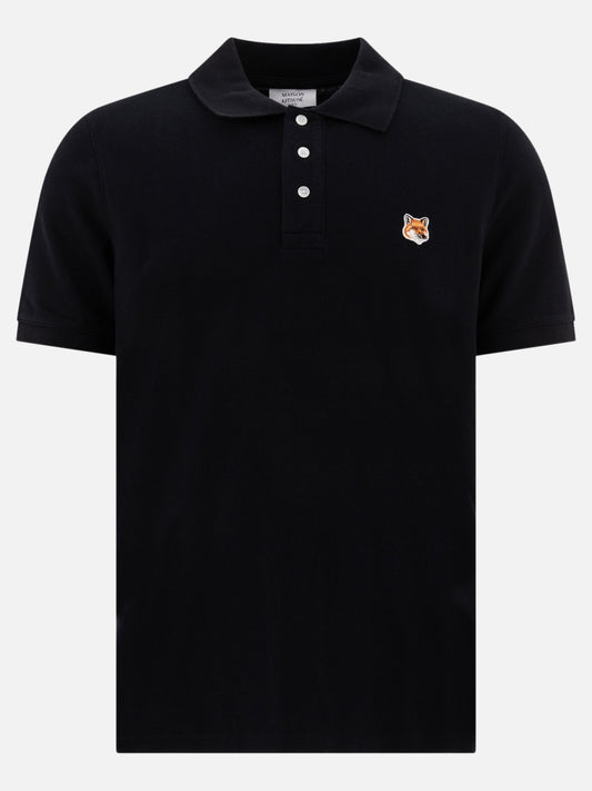 Maison Kitsuné "Fox Head" polo shirt Black