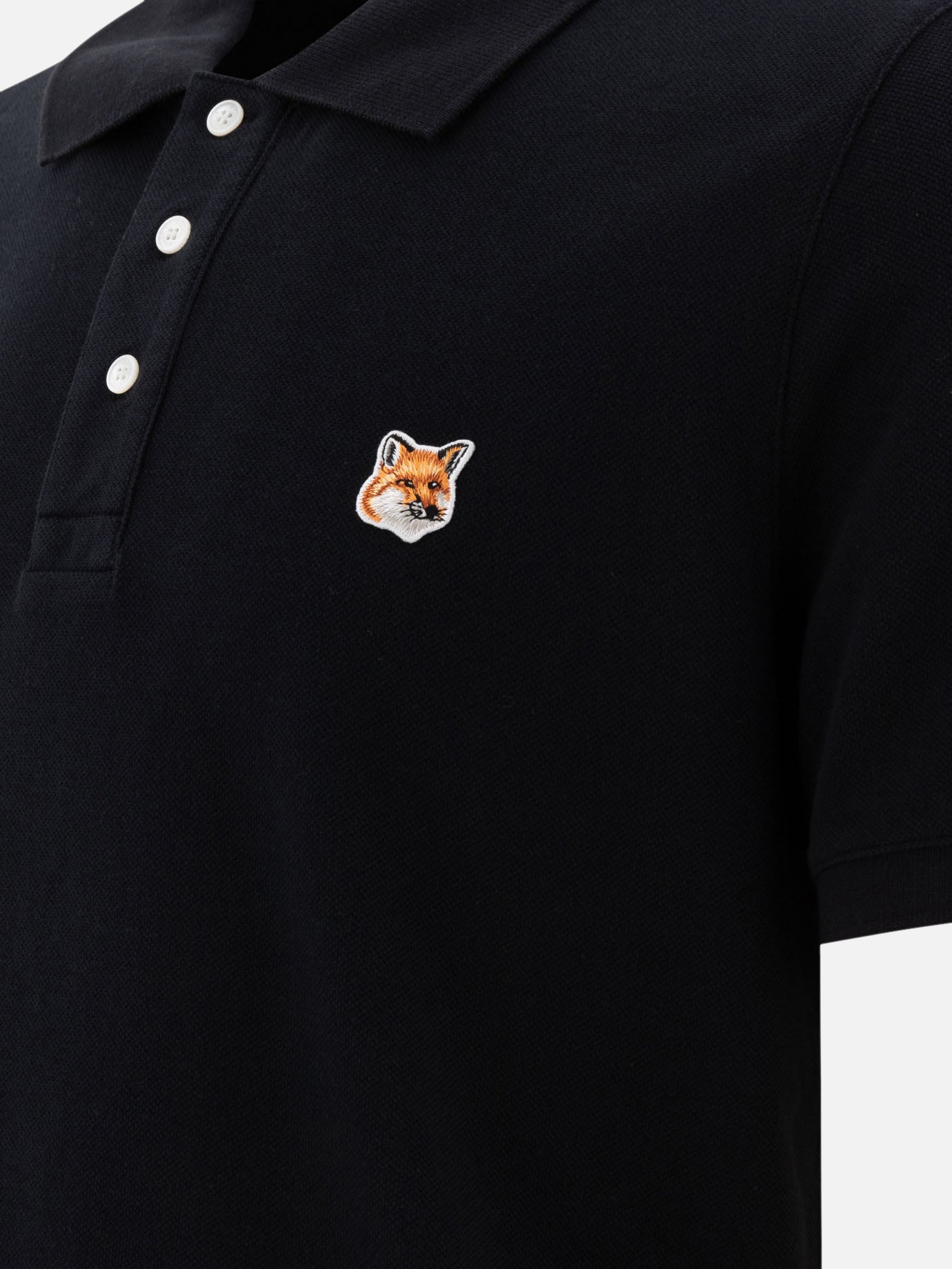 Maison Kitsuné "Fox Head" polo shirt Black