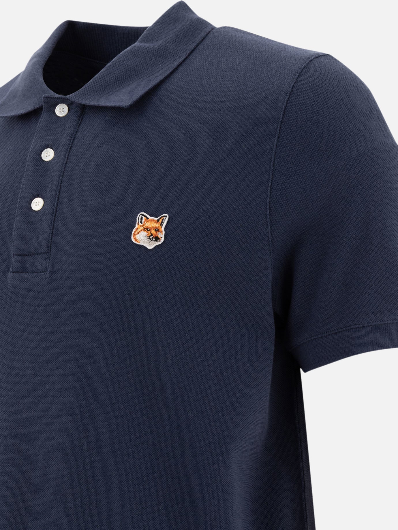 Maison Kitsuné "Fox Head" polo shirt Blue