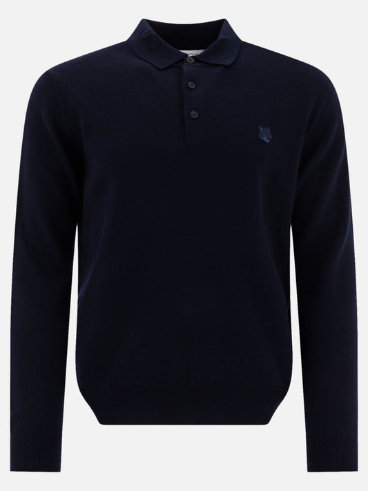 Maison Kitsuné "Bold Fox Head" polo shirt Blue