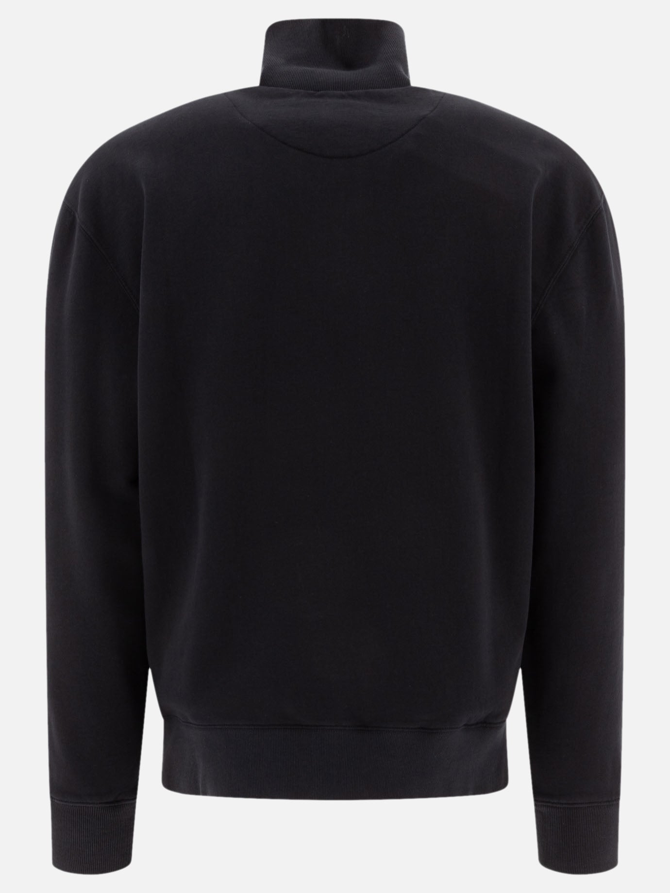 Maison Kitsuné "Fox Head" half-zip sweatshirt Black