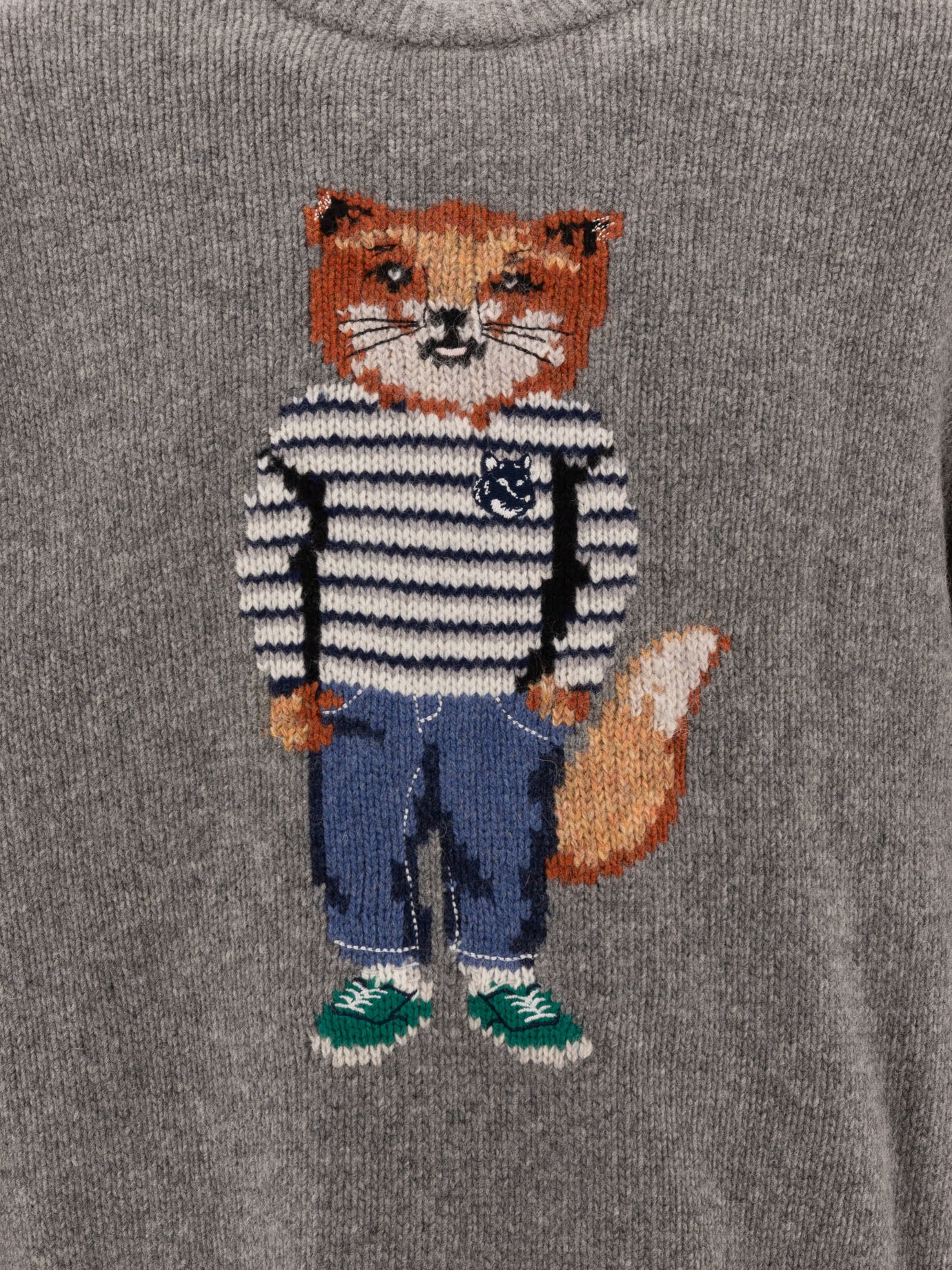 Maison Kitsuné "Dressed Fox" sweater Grey