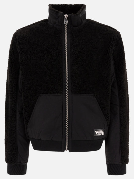 Maison Kitsuné "Flash Fox" fleece jacket Black