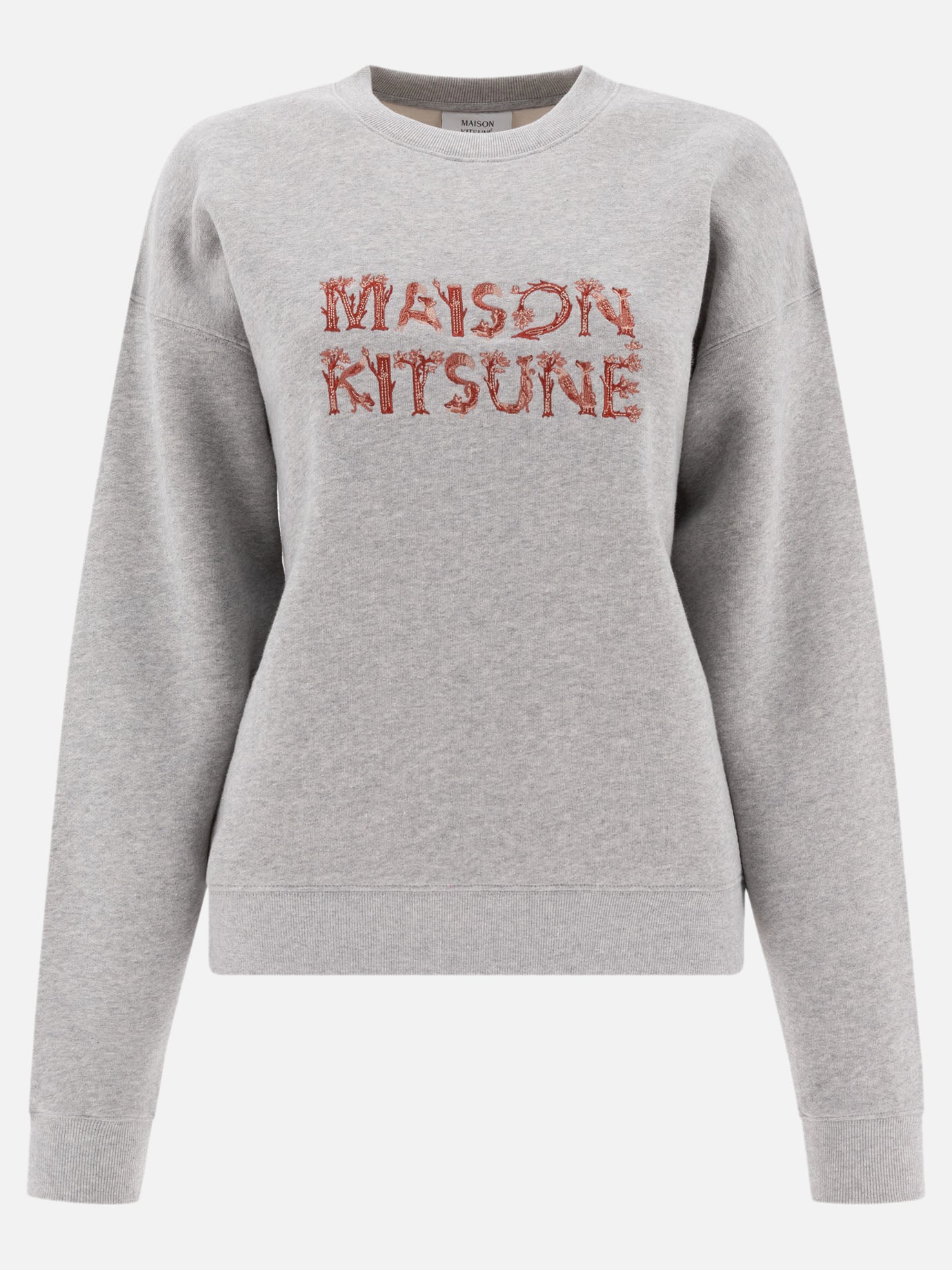 Maison Kitsuné "Woodland Alphabet" sweatshirt Grey