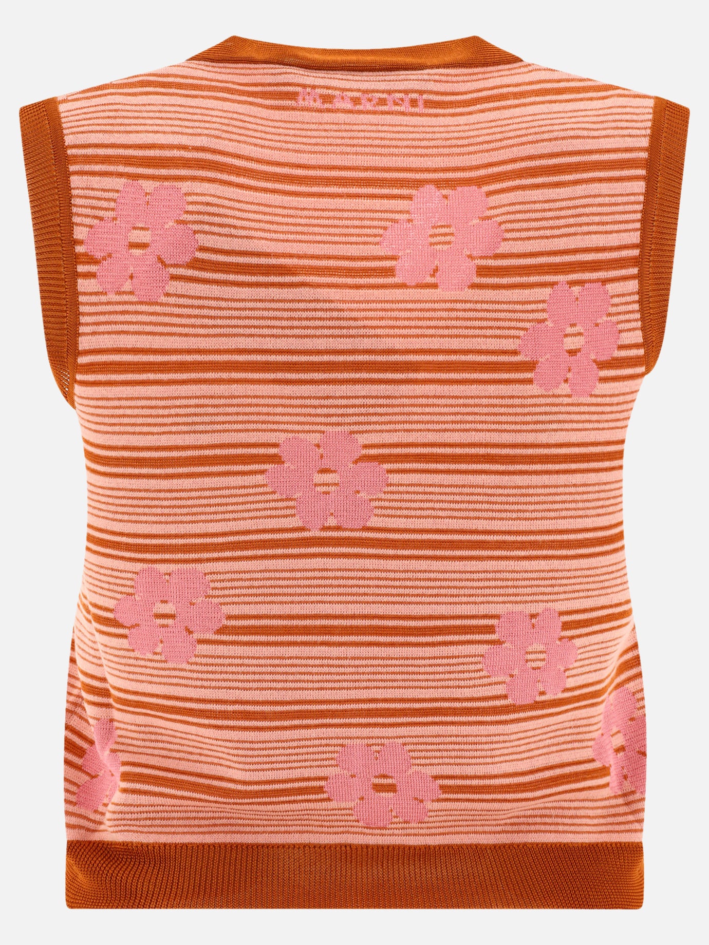 Marni "Striped Flowers" vest Pink