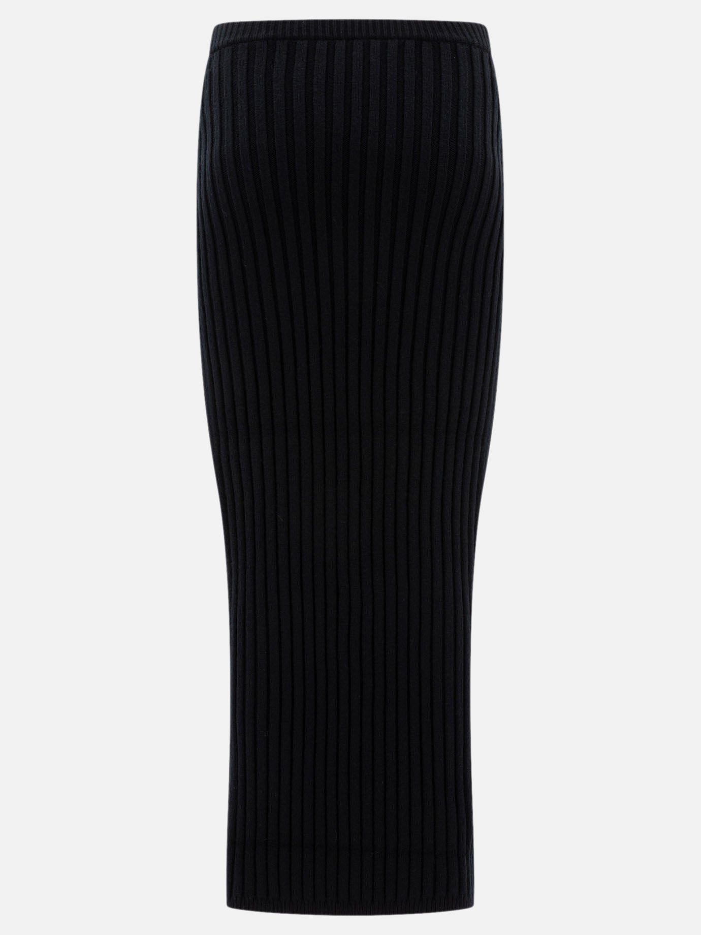 Max Mara Wool and cashmere knit skirt Black