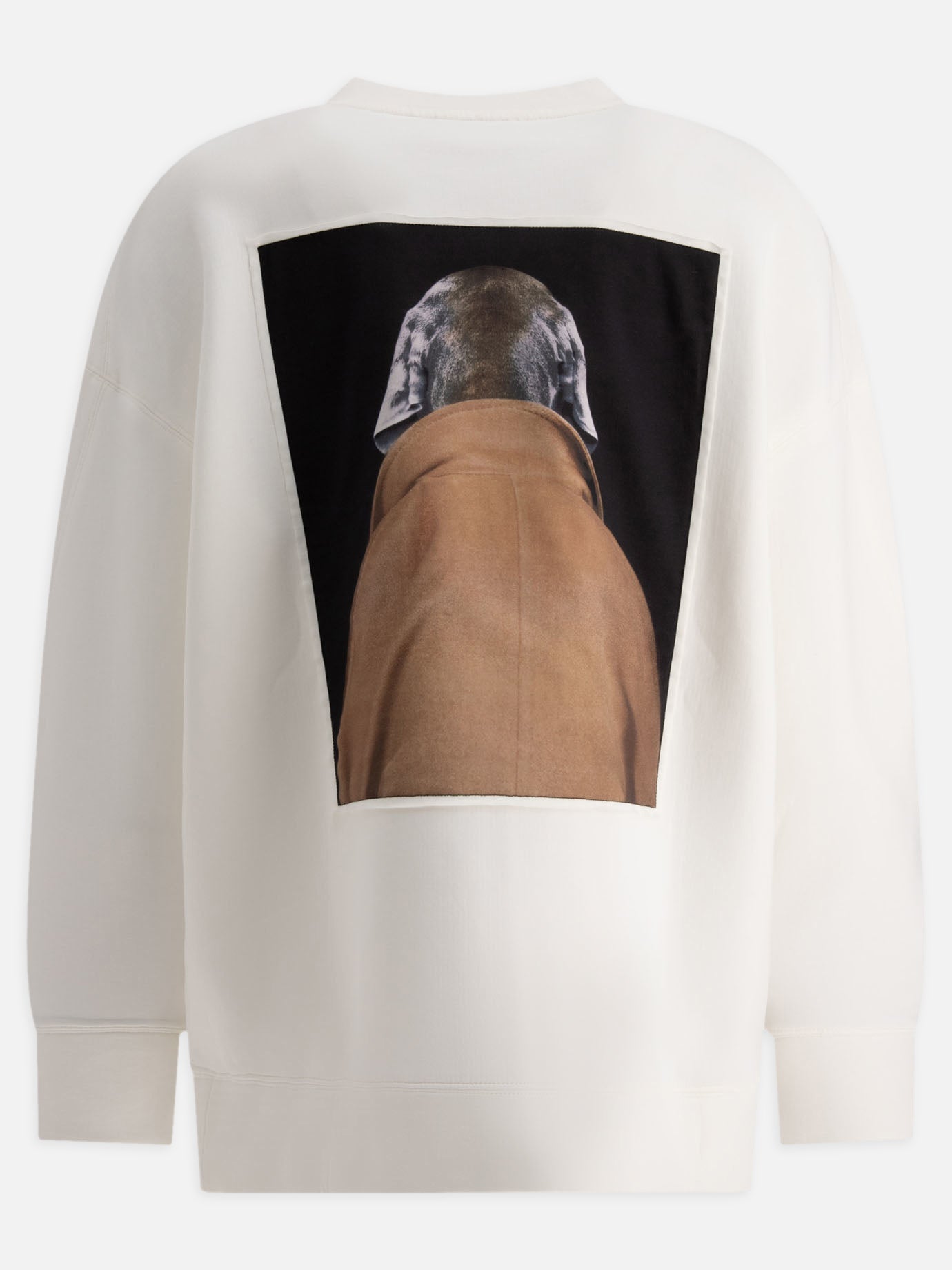 Max Mara Sweatshirt with Wegman-print White