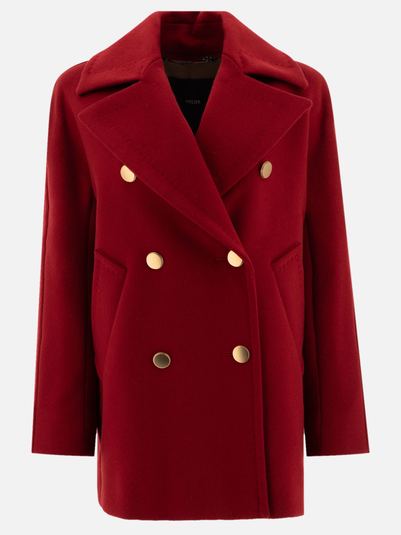 Max Mara Atelier Double cashmere coat Red