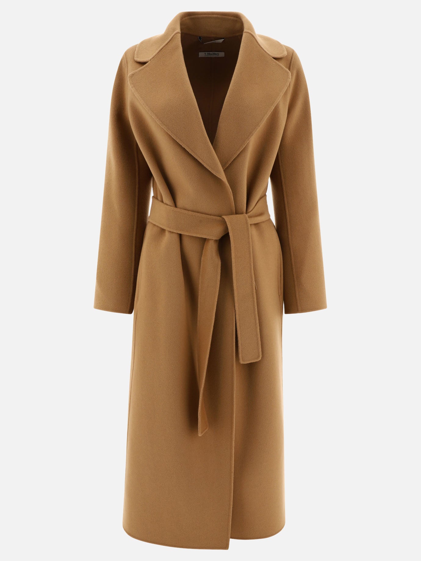 Max Mara S "Poldo" wool belted coat Beige