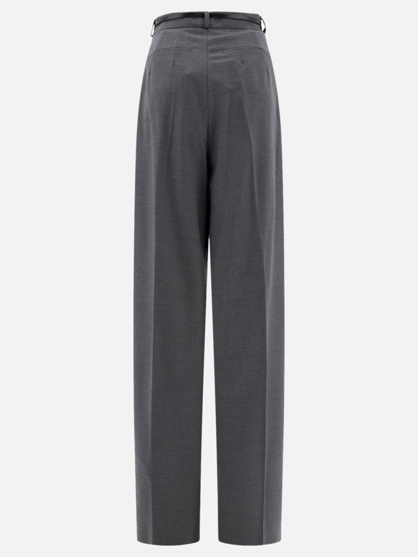 Max Mara Sportmax Oversized stretch wool trousers Grey