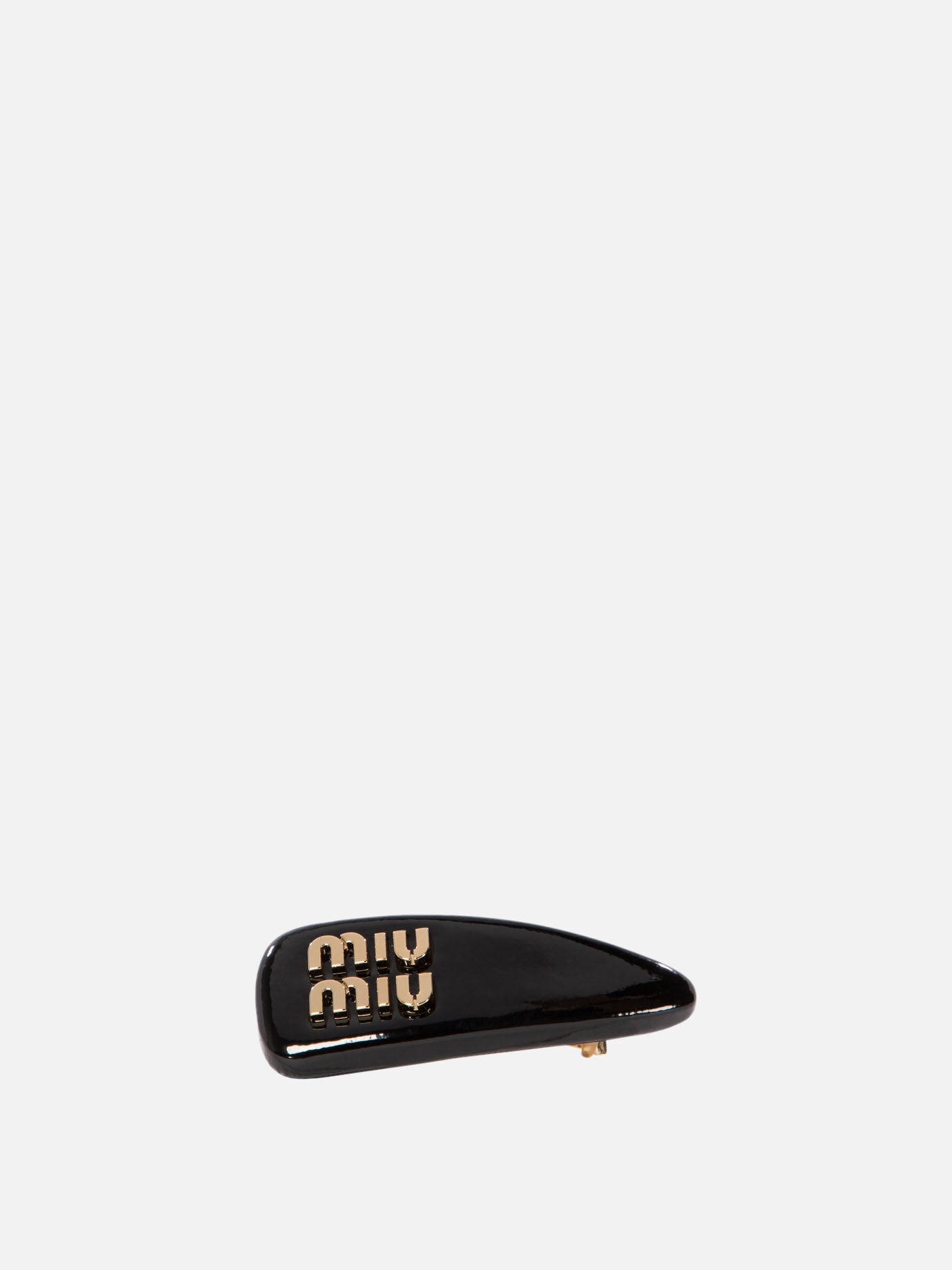 Miu Miu Hairclip in patent leather Black