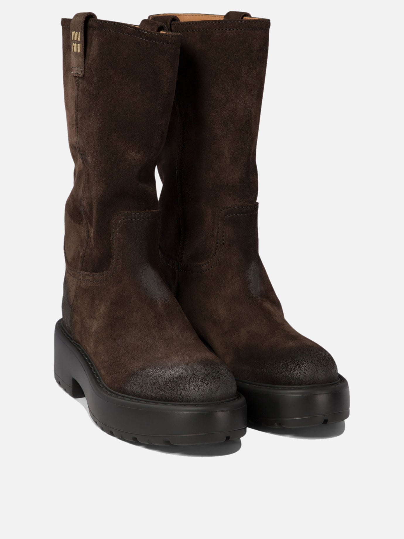 Miu Miu Suede ankle boots Brown