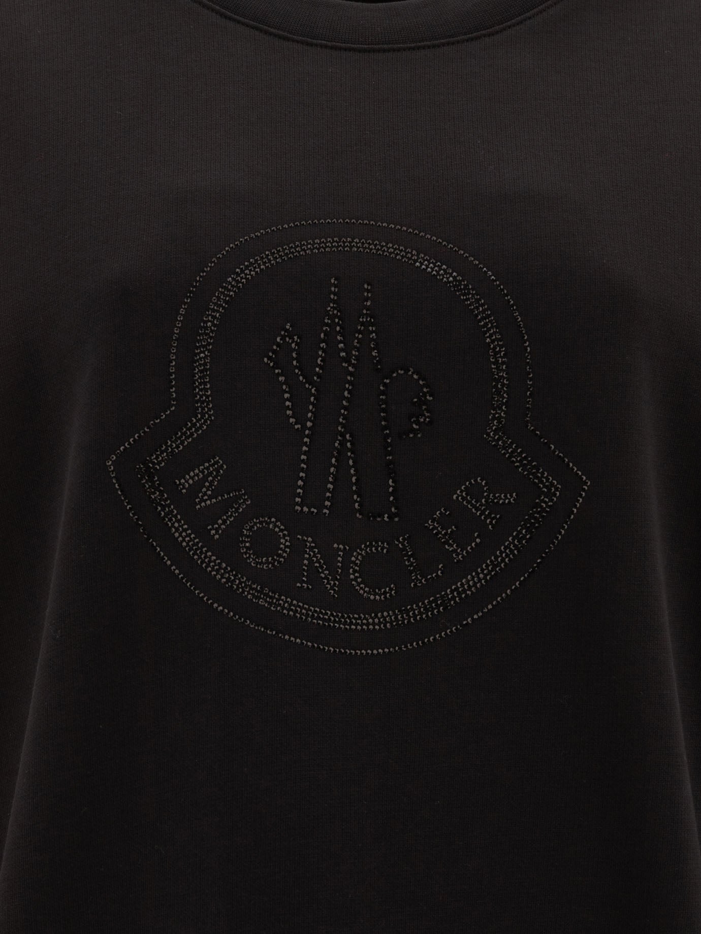 Moncler Logo sweatshirt with crystals Black