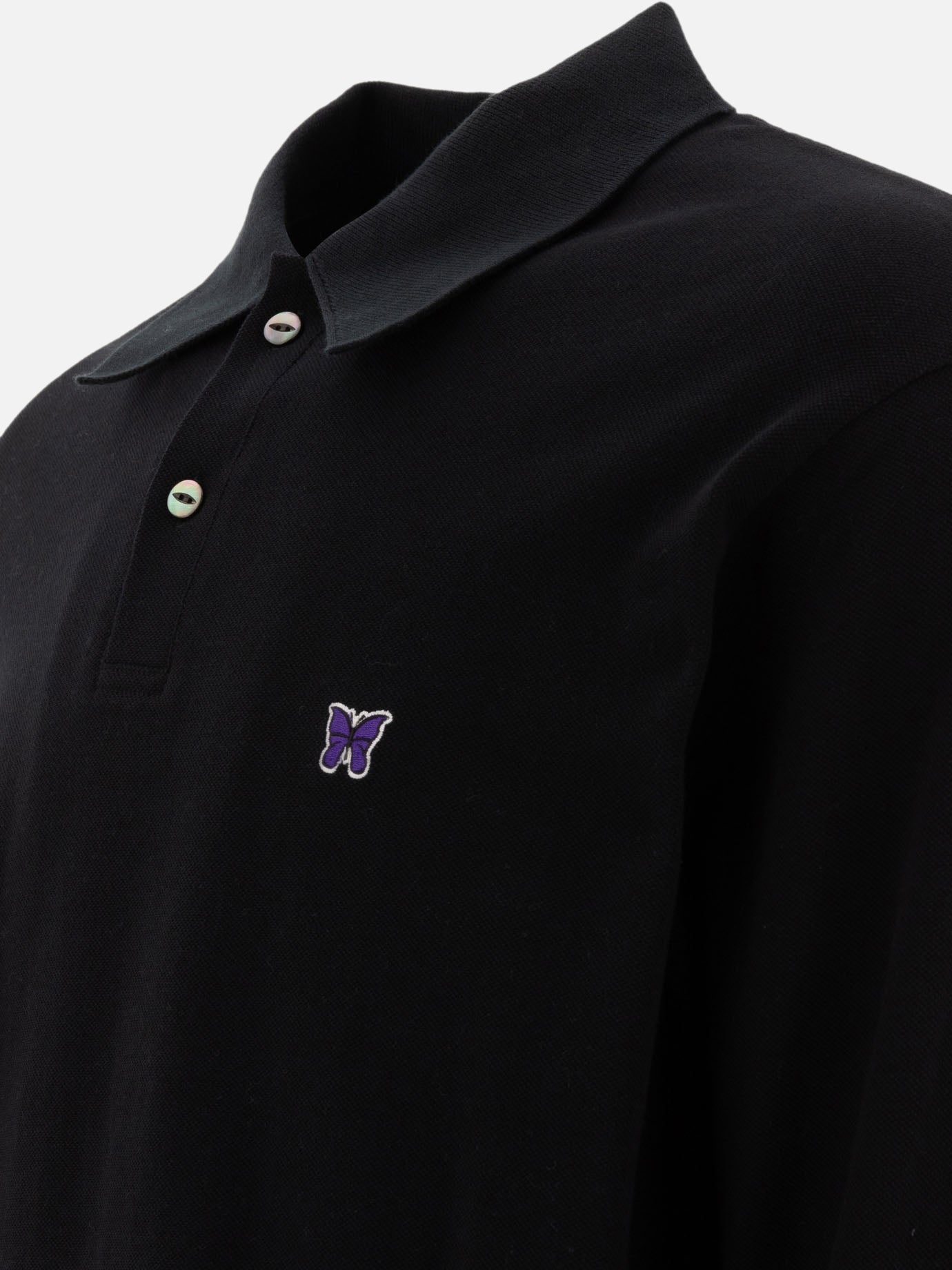 Needles "Butterfly" polo shirt Black