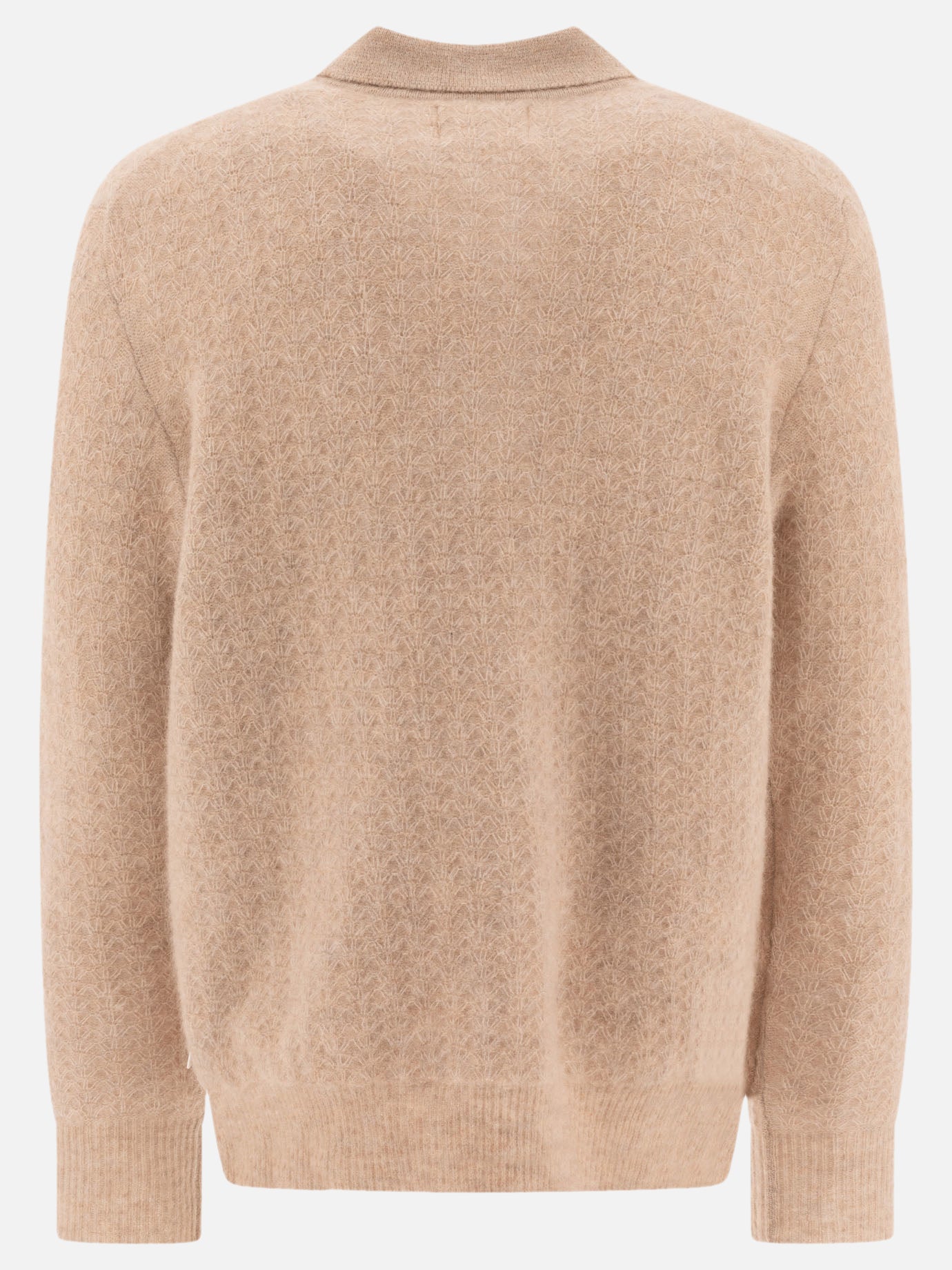 NN.07 "Alfie" alpaca-blend polo sweater Beige