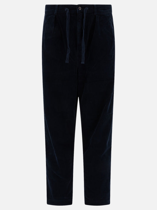 Pleated corduroy trousers