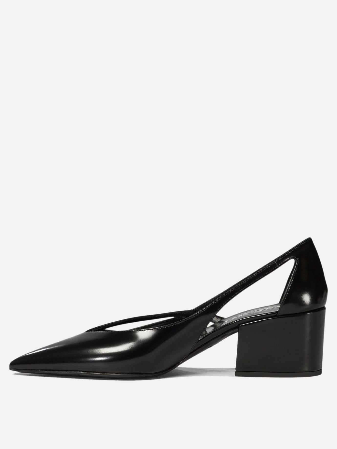 Prada Cut-out pumps in brushed leather Black