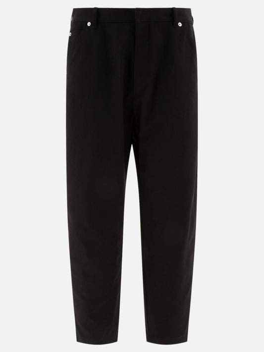 Prada Trousers with triangle logo Black