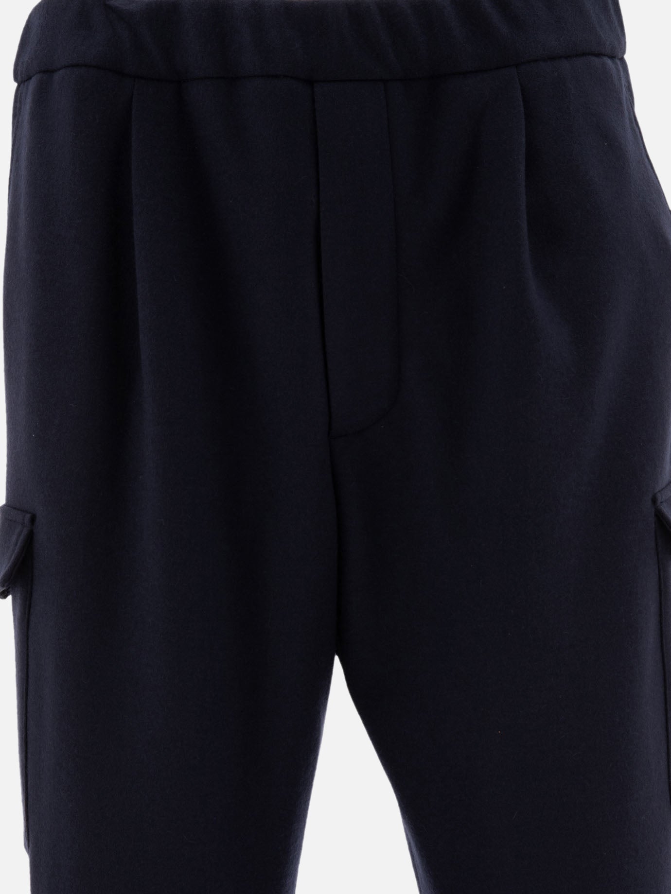 Pantaloni cargo in lana e cashmere