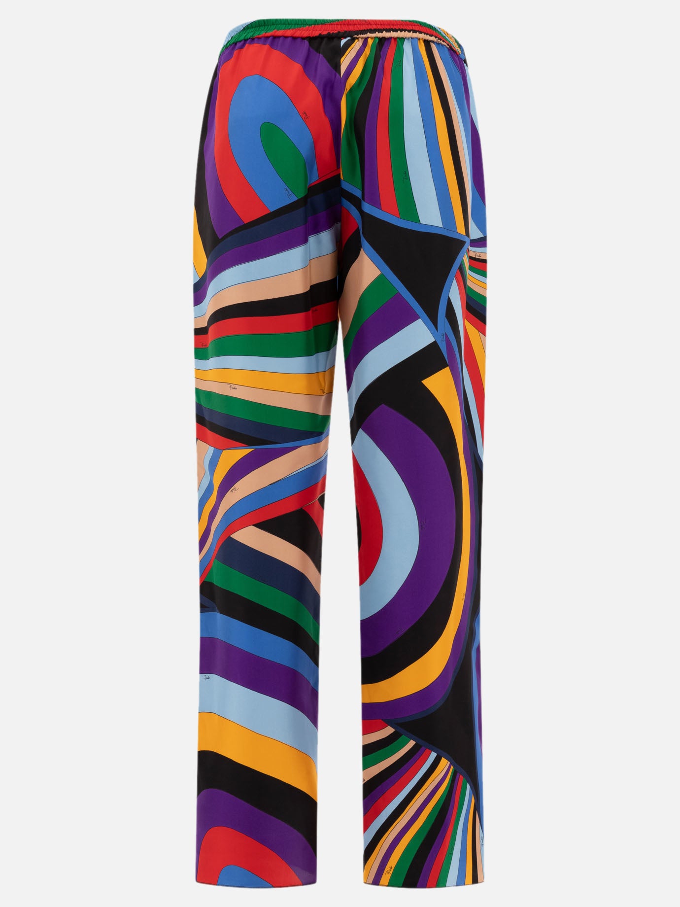 Pucci Iride-print trousers Blue