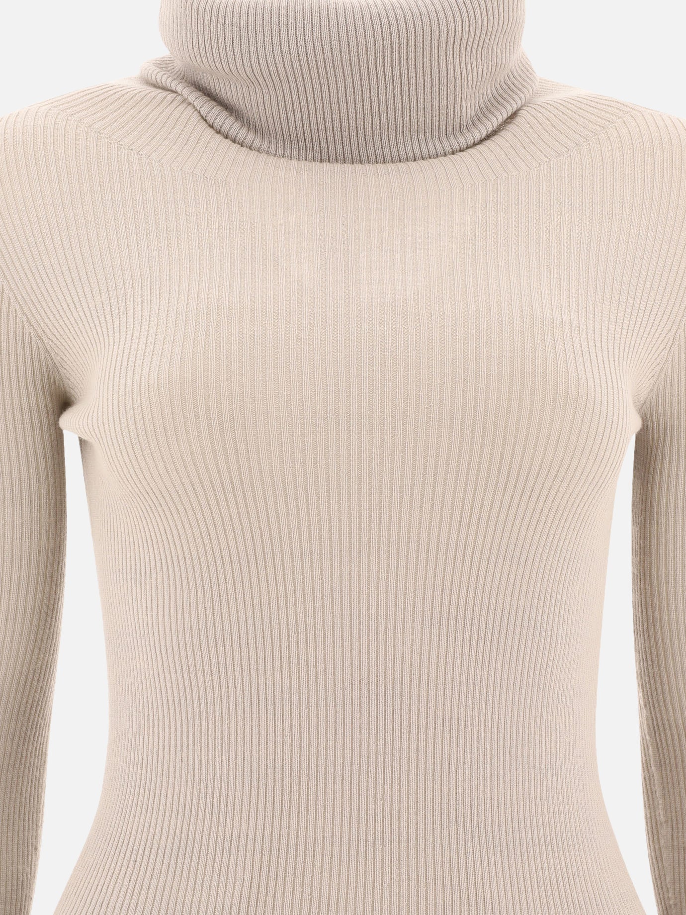 "Ribbed Tube" turtleneck sweater