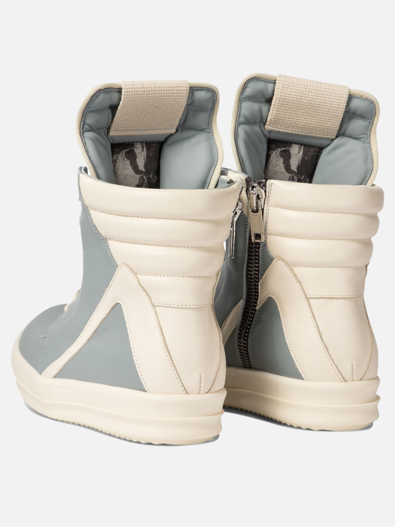High top sneakers 100% calf leather - 100% rubber  Light blue - Rick Owens Women | PDP | VIETTI Online Store | thumbnail_4