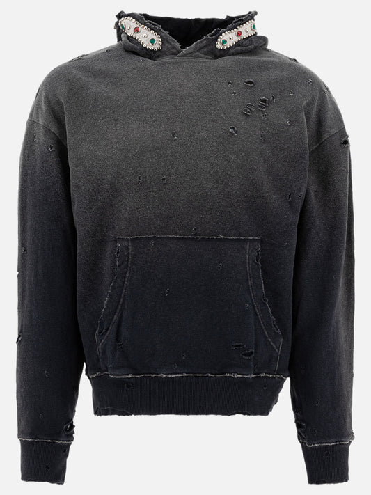 KAPITAL Felpa "Studs Thriller Distressed" 10469286_3 Black 1